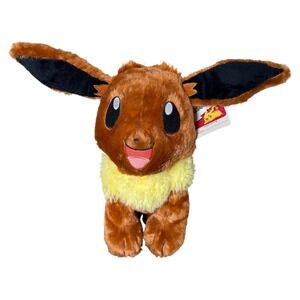 Build A Bear Pokemon Eevee 17" Plush Stuffed Toy No Sound NWT 2021 BAB Plushie